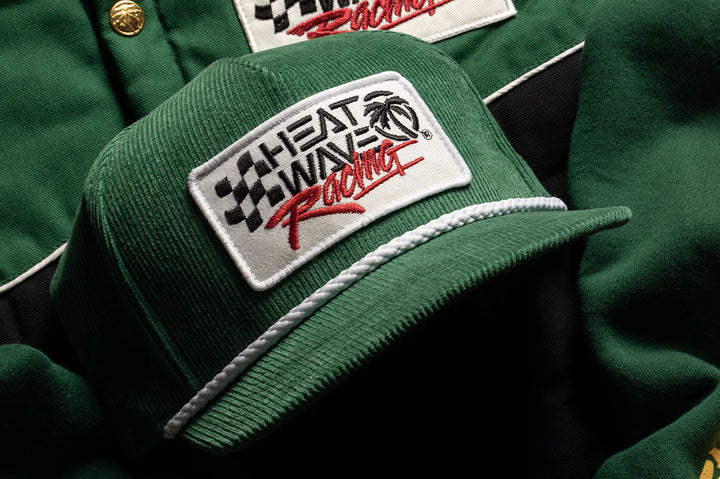 Checker Bandit Green Corduroy Hat