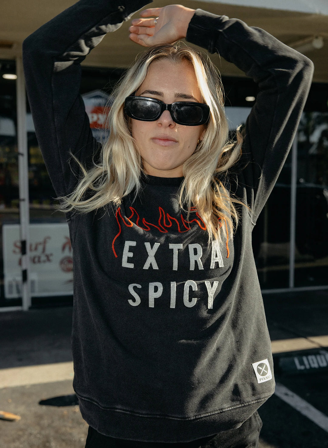 Extra Spicy Chainstitch & Felt Crewneck Sweatshirt