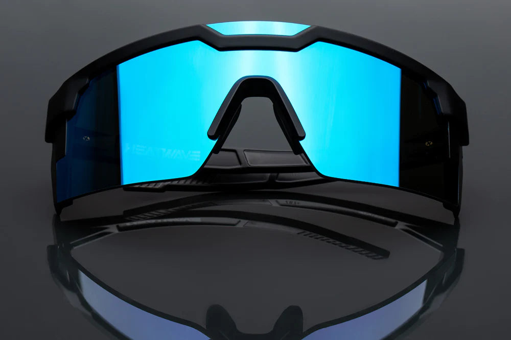 Future Tech Sunglasses Black - Galaxy Blue Polarized Z87+