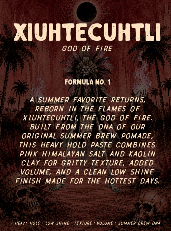Grim Grease Xiuhtecuhtli Formula No. 1 heavy hold low shine product details