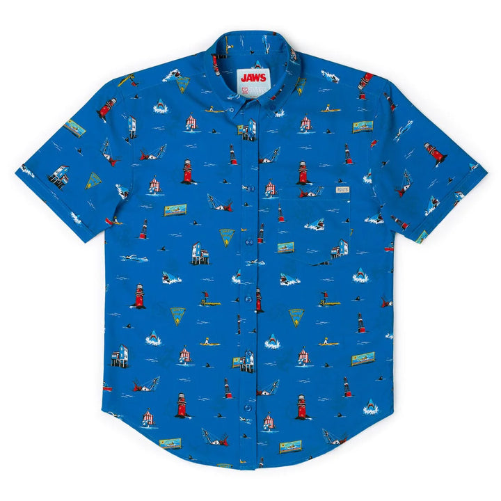 Jaws 50th Anniversary "Swim at Your Own Risk" Kunuflex Short Sleeve Shirt