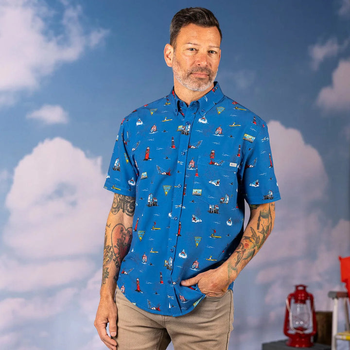 Jaws 50th Anniversary "Swim at Your Own Risk" Kunuflex Short Sleeve Shirt