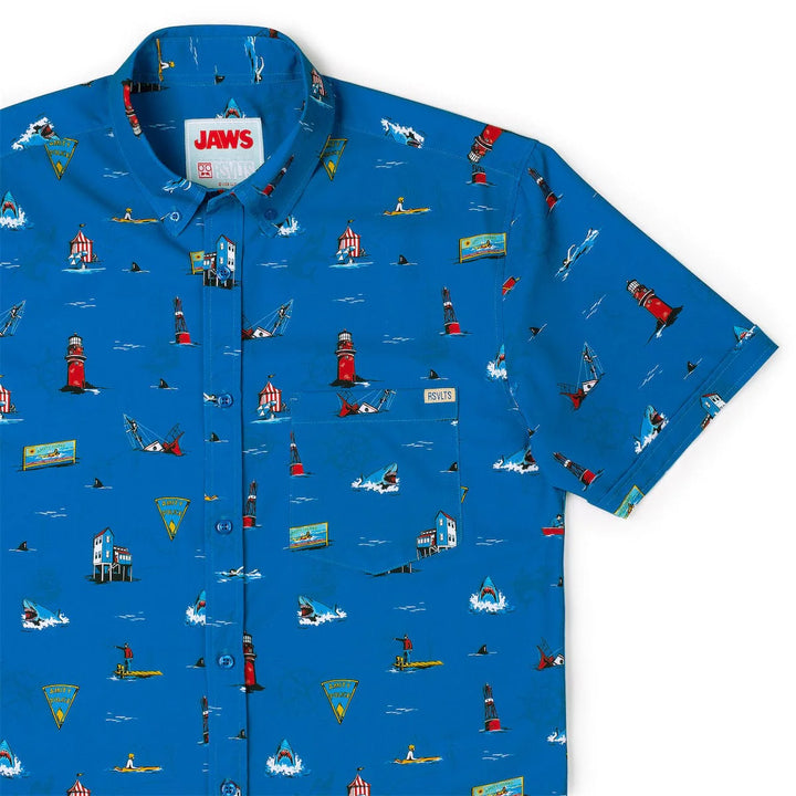 Jaws 50th Anniversary "Swim at Your Own Risk" Kunuflex Short Sleeve Shirt