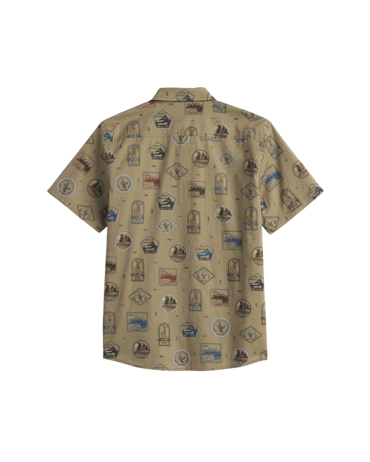 Pendleton Shoreline Shirt — Icon Patch Olive, back view