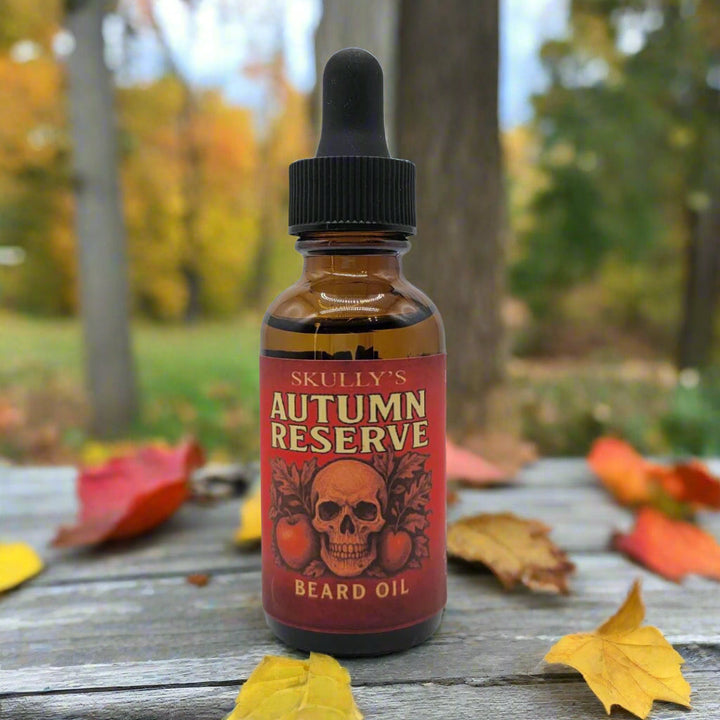 Skully’s Autumn Reserve Beard Oil on white background