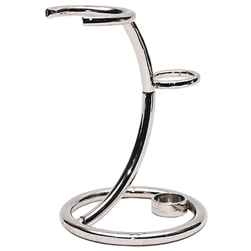 Curved Chrome Safety Razor Stand