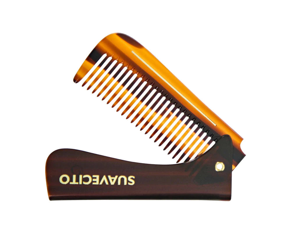 Deluxe Amber Folding Comb