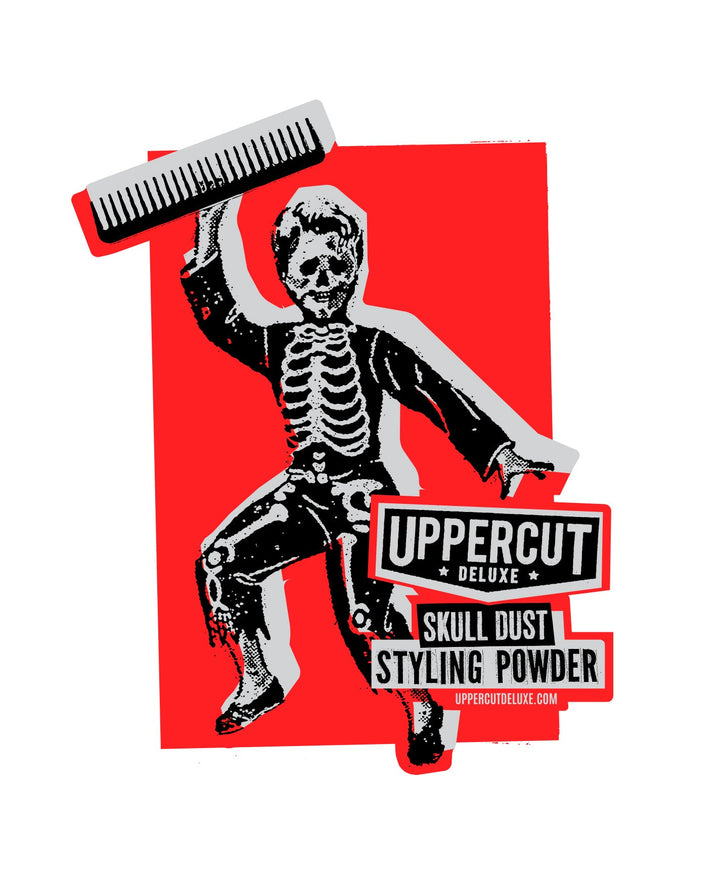 Uppercut Deluxe Skull Dust bonus art sticker included with each retail tin