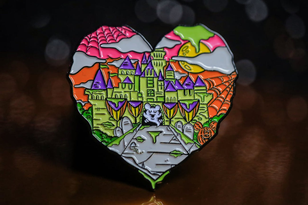 Save The Panduhs Halloween Castle Love Pin