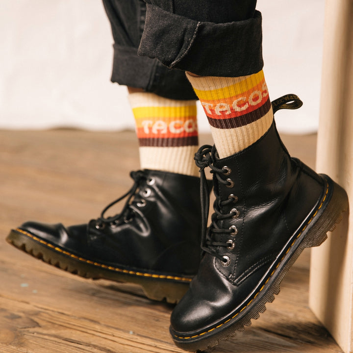 Taco Van Striped Crew Socks