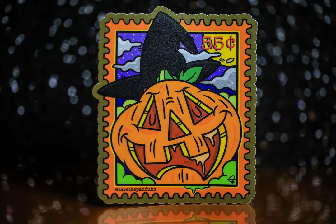 Save the Panduhs Halloween Stamp