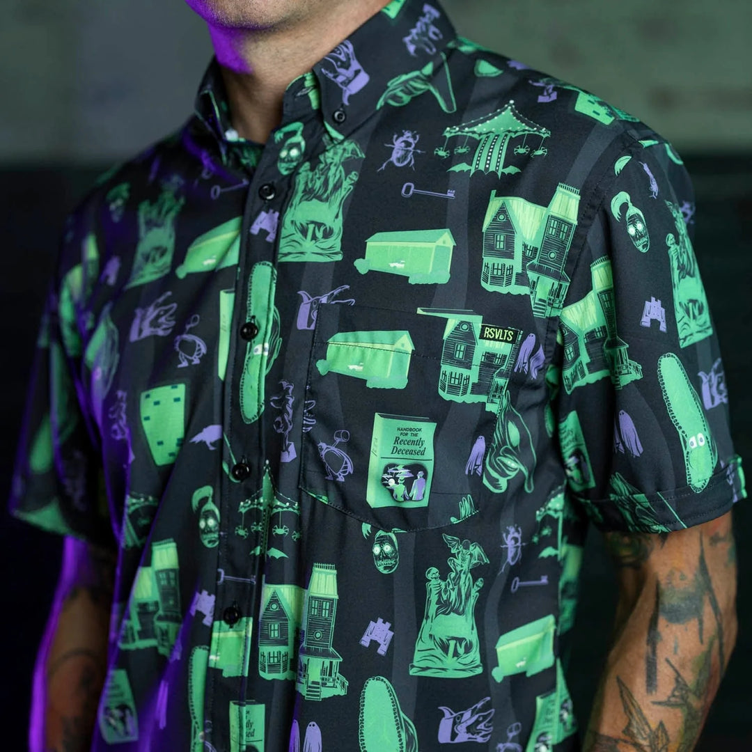 beetlejuice dress shirt Beetlejuice Spider Button Down Shirt, Multi, Small